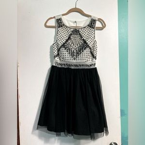 Black and white Love Reign prom dress. Size 5.